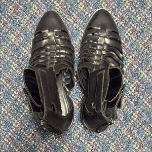 Preloved Mix No 6 Black Women's Strappy Shoes size 7